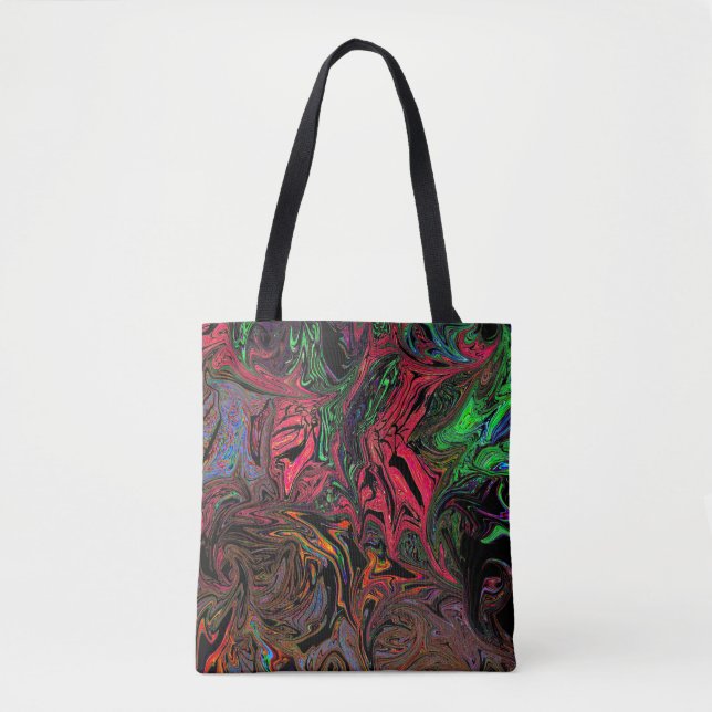 Liquid Graffiti Red Tote Bag (Front)