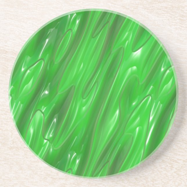 Liquid Green Drink Coaster (Front)