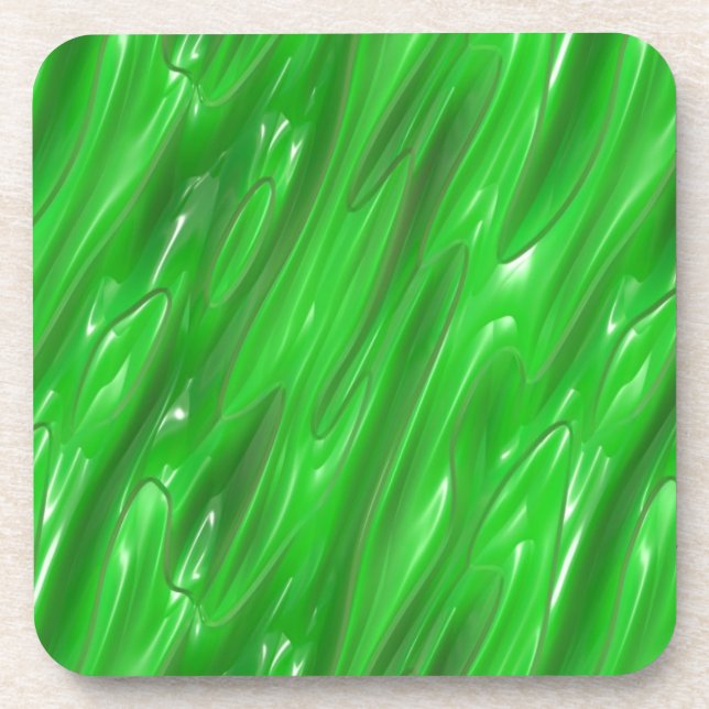 Liquid Green Drink Coaster (Front)