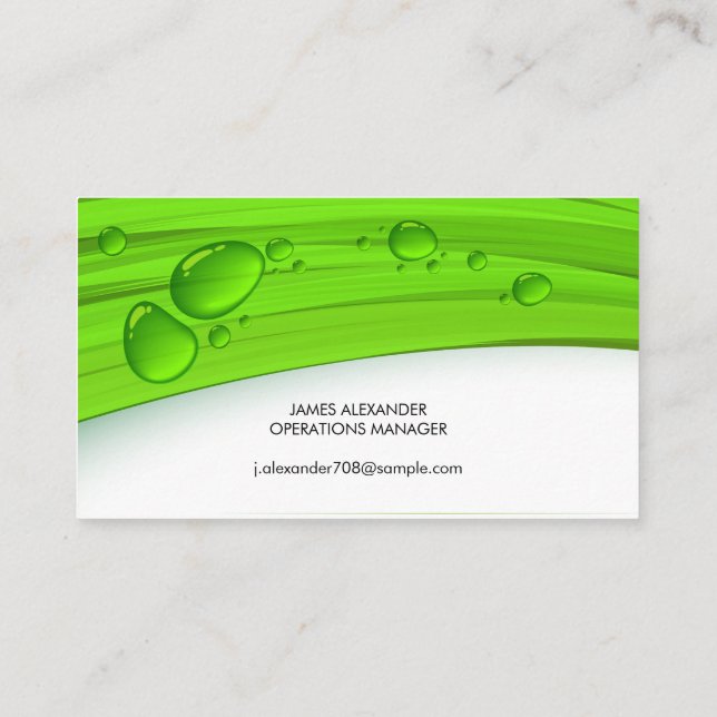 Liquid Honey Amber Gradient Business Card (Back)