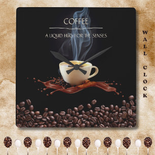 Liquid Hug for the Senses Coffee Wall Clock
