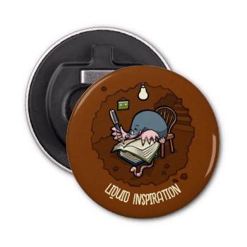 Liquid Inspiration For Writers Cute Mole Cartoon Bottle Opener by NoodleWings at Zazzle