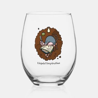 Liquid Inspiration Mole Writer In Burrow Cartoon