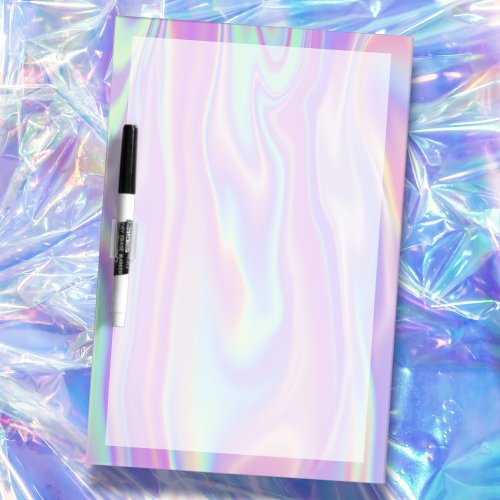 Liquid Iridescent Pastel Unicorn Rainbow Design Dry Erase Board