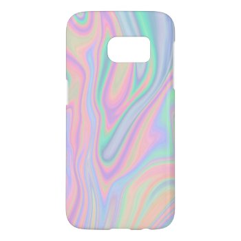 Liquid Iridescent Unicorn Color Design Samsung Galaxy S7 Case by DesignByLang at Zazzle