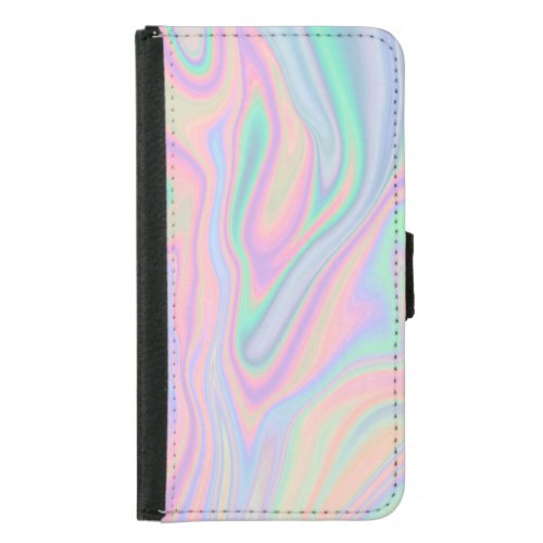 Liquid Iridescent Unicorn Color Design Samsung Galaxy S5 Wallet Case