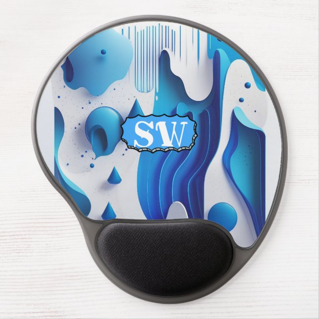 Liquid Logic Ergonomic Monogram Mouse Gel Mouse Pad (Front)