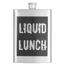 Liquid Lunch Funny Classic Flask