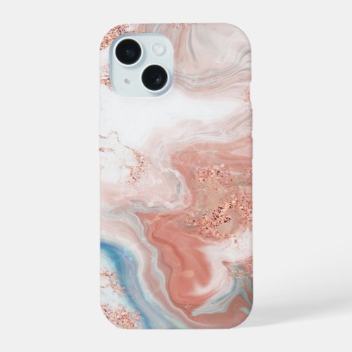 liquid marble,fluid art,pastel marble, trendy iPhone 15 case