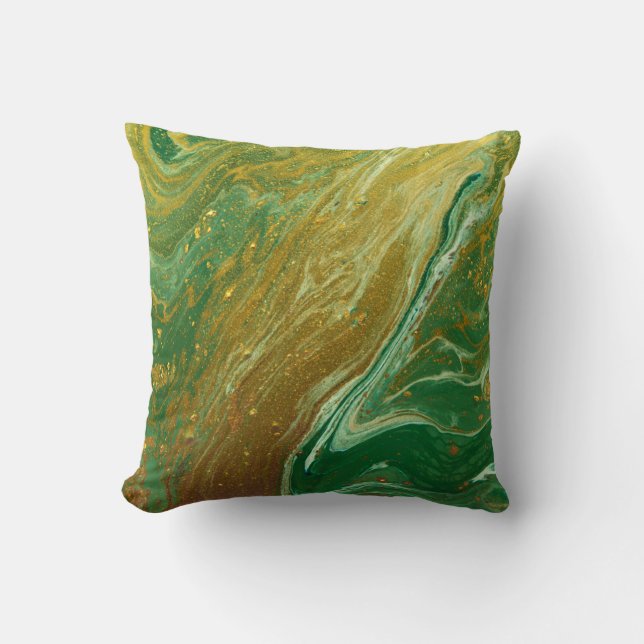Liquid marble pattern throw pillow (Front)
