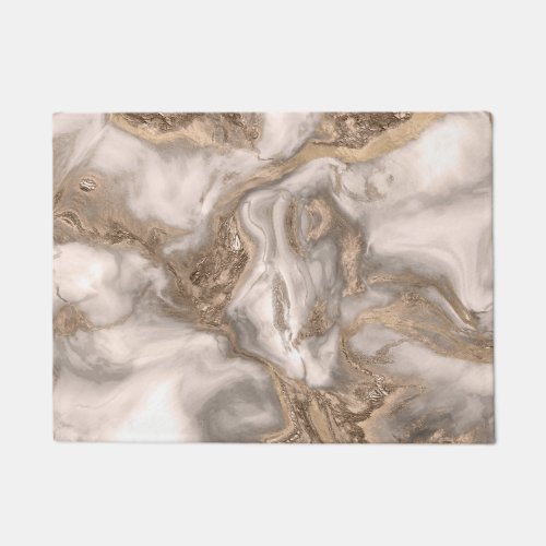 Liquid marble _ pearl and gold doormat