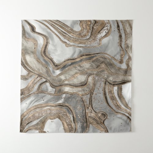 Liquid marble _ pearl and gold tapestry