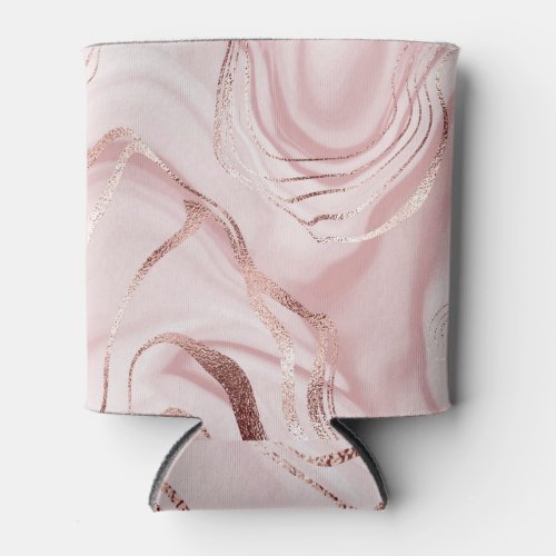 Liquid Marble Rose Gold Waves Can Cooler