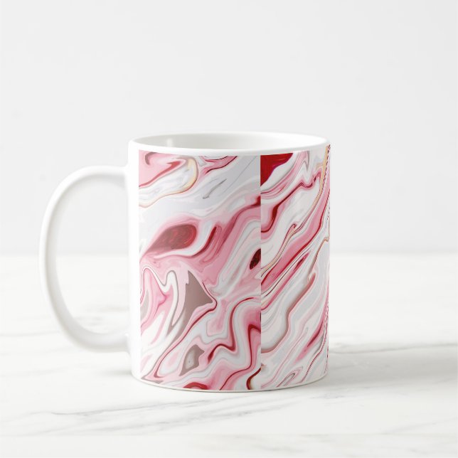 Liquid marble texture design, colorful marbling su coffee mug (Left)