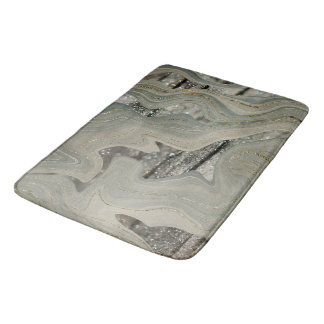 Liquid Marble Wave Glitter Glam 1 Bath Mat