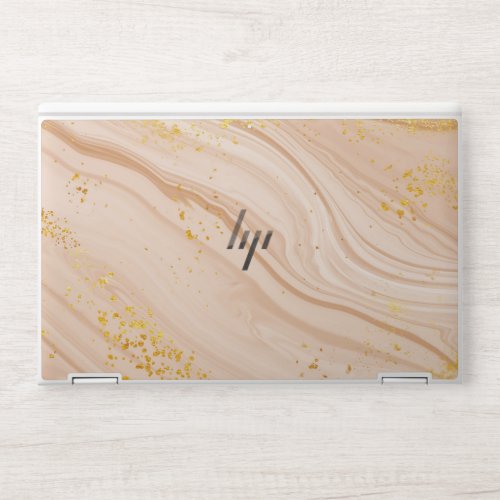 Liquid marble  with gold splatter HP EliteBook X36 HP Laptop Skin