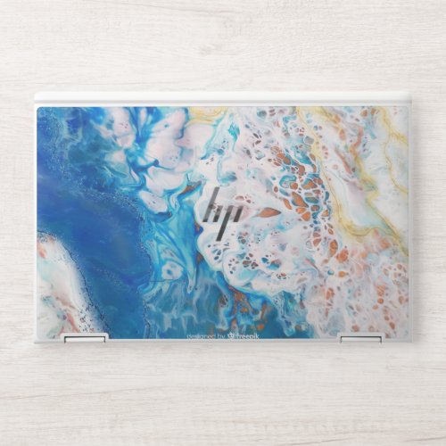 Liquid marble with golden gloss HP EliteBook X360  HP Laptop Skin