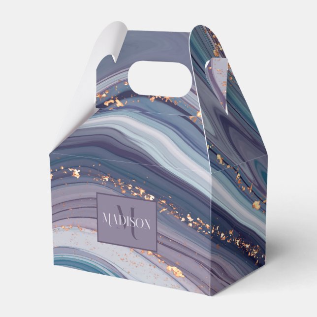 Liquid Marbled Favor Boxes (Front Side)