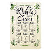 Stylish Chalkboard Kitchen Conversion Chart Magnet