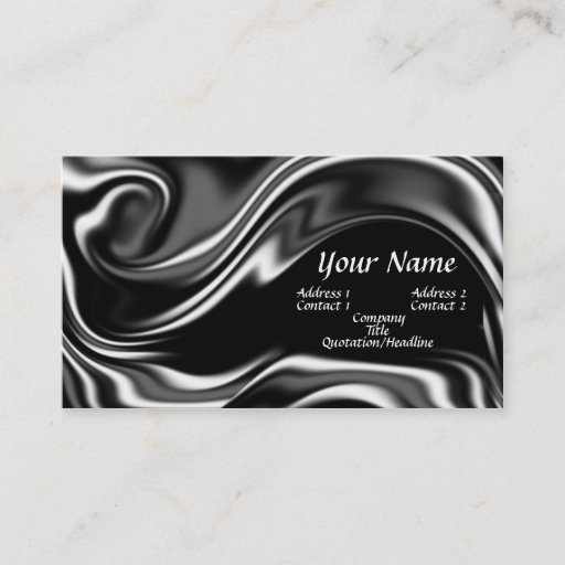 Customizable Liquid metal business card