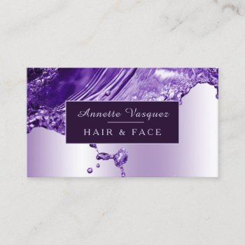 Liquid Metal Purple  Business Card by TwoFatCats at Zazzle