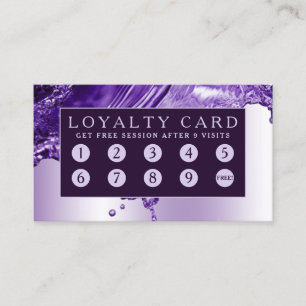 Liquid metal purple loyalty card