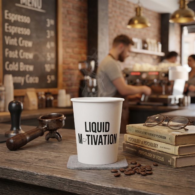 Liquid Motivation Modern Caffeine Addict  Paper Cups (Creator Uploaded)