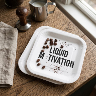 Liquid Motivation Modern Caffeine Addict Paper Plates