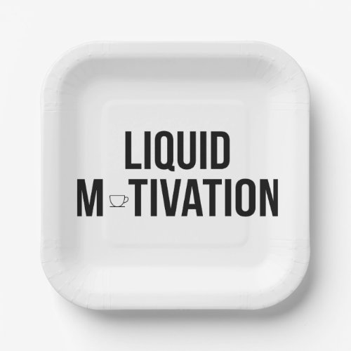 Liquid Motivation Modern Caffeine Addict  Paper Plates