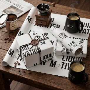 Liquid Motivation Modern Caffeine Addict  Wrapping Paper
