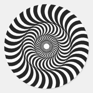 liquid - Op Art Classic Round Sticker