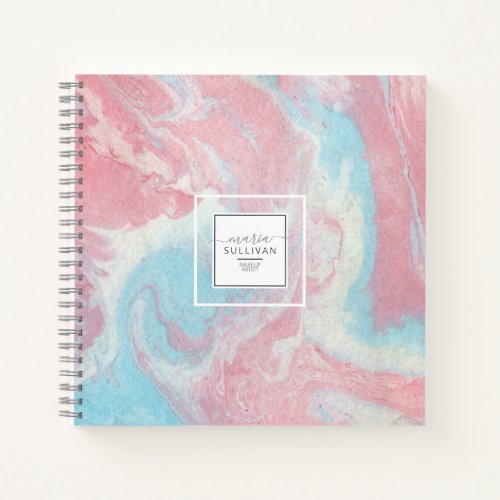 Liquid Paint Flow Abstract PinkBlue ID797 Notebook