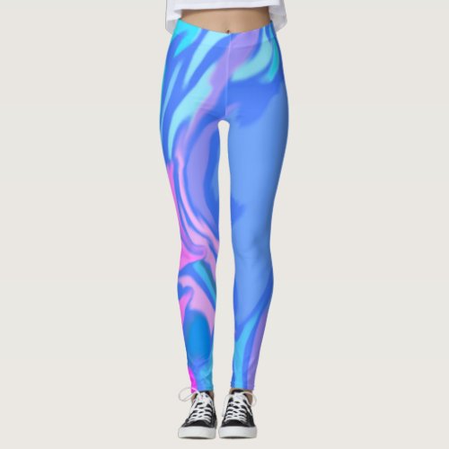 Liquid Paint Flow Pastel Ink Sweet Water Leggings