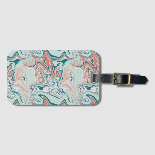 Liquid pattern luggage tag