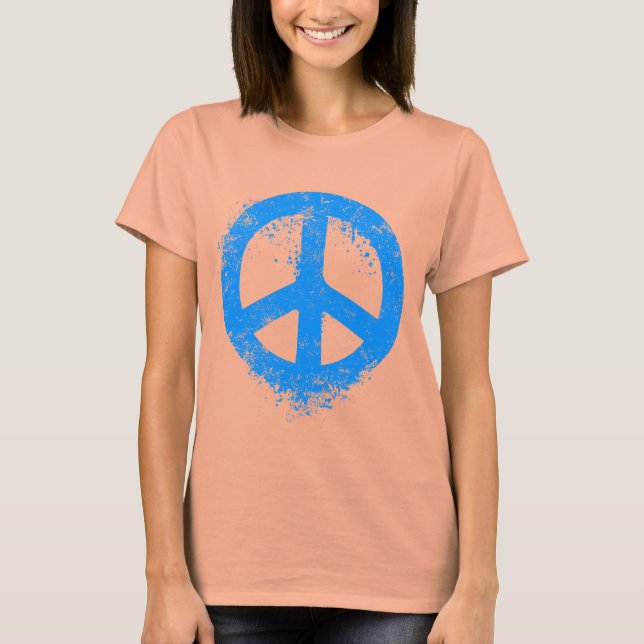 Liquid Peace Blue T-Shirt (Front)