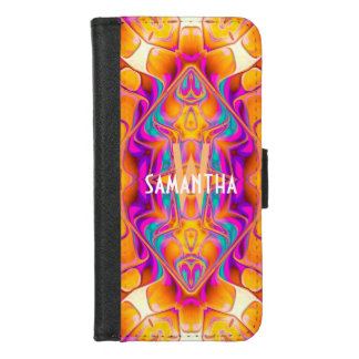 Liquid Peace Goddess Custom Name iPhone 8/7 Wallet Case