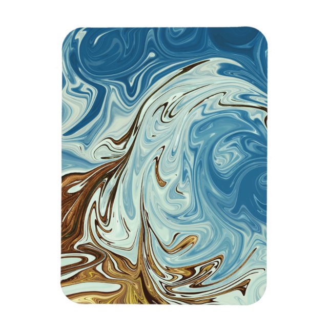 Liquid pour abstract pattern magnet (Vertical)