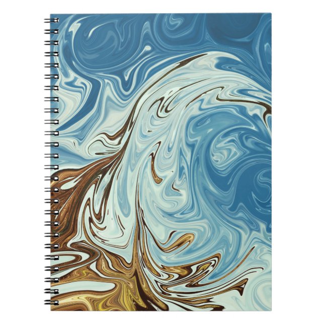 Liquid pour abstract pattern notebook (Front)