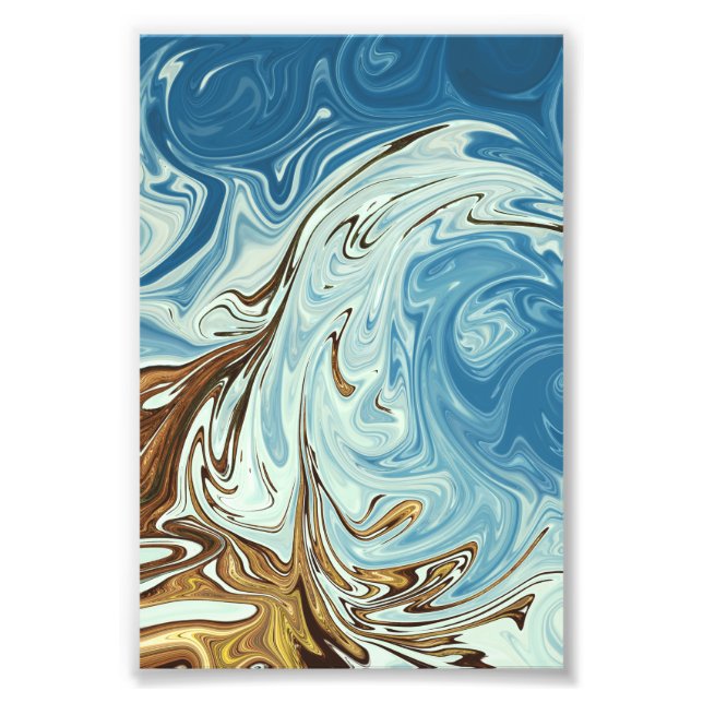 Liquid pour abstract pattern photo print (Front)