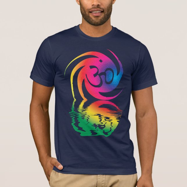 Liquid Rainbow Om Symbol Shirt (Front)