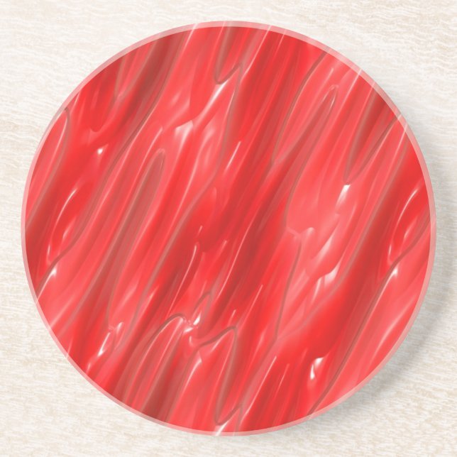 Liquid Red Drink Coaster (Front)