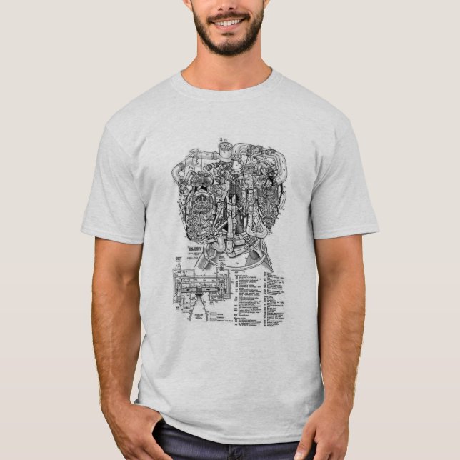 Liquid Rocket Engine Design T-Shirt (Front)