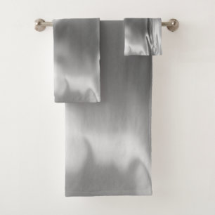 Liquid Silver Digital Print 2 Bath Towel Set
