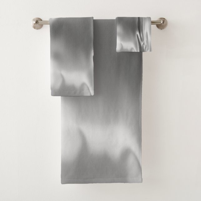 Liquid Silver Digital Print 2 Bath Towel Set (Insitu)