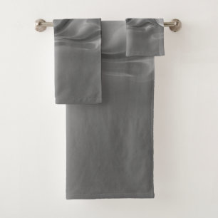 Liquid Silver Digital Print Bath Towel Set