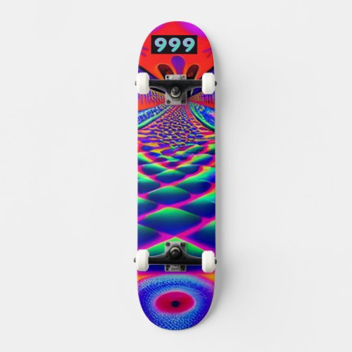 Liquid Skateboard Design psychedelic 999