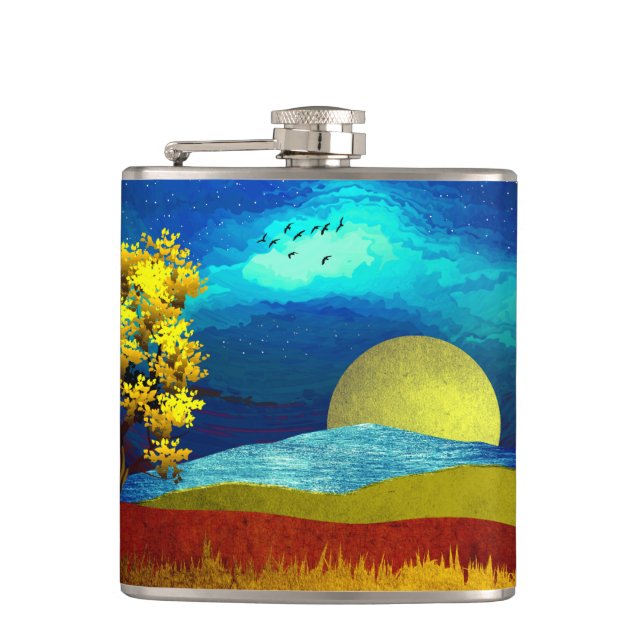Liquid Sky Landscape Flask (Front)