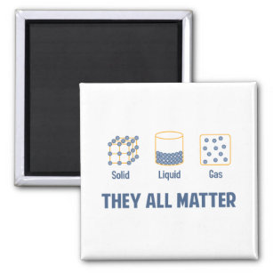 Liquid Solid Gas - They All Matter Magnet