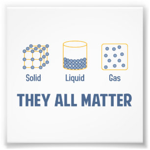 Liquid Solid Gas - They All Matter Photo Print