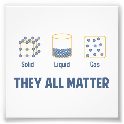 Liquid Solid Gas _ They All Matter Photo Print